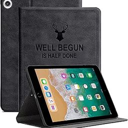 ProElite Smart Deer Flip case Cover for iPad 9.7 inch 2018/2017/ Air 2 / Air1 5th/6th Generation (A1822/A1823/A1893/A1954)- Black-22