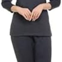 Winter Wear Ladies/Women/Girl, Poly Cotton Thermal Set- (Round Neck Upper/Top + Lower/Trouser) Set of 01(S)-VAR205 Multicolour-1