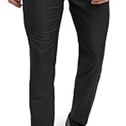 Men Slim Fit Polyester Blend Flat Front Formal Trouser-image-2