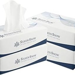 Silken Snow 2 Ply Facial Tissue Paper Box | Car Tissue Box | Office Tissue Paper | Pack of 4 X 100 Pulls | 400 Pulls | Soft & Absorbent Face Tissues (100 count (Pack of 4))-15