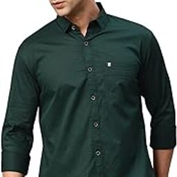 Comfort Slim Fit Solid Pure Cotton Casual Shirt-image-38