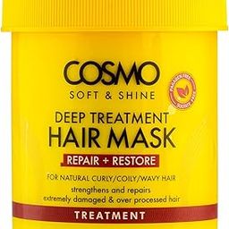 Cosmo Soft & Shine Deep Treatment Hair Mask 450g | Repair and Restores | For Natural Curly/coily/wavy Hair | Strengthens and Repairs Damaged Hair | Yellow-image-51