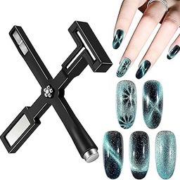 Red Square 5 in 1 Nail Magnet Tool, Magnet Stick 3D Magnetic Cat Eye Gel Polish, Nail Art Magnetic, Multi-Function Magnetic Stick for Nail Salon Home DIY (Black)-11
