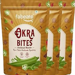 Fabeato Chettinad Okra Chips| No Palm Oil|Vacuum Fried|Gluten Free | Vegan Friendly Snack | Trans free|No Artificial Flavour | Vegetable Chips – (Pack of 3 X 30g)-image-20