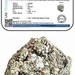 AGATE AURA Natural Energised Golden Pyrite Cluster – Original Certified Healing Stone for Willpower, Money Manifestation, Vastu & Business – High Energy Reiki Crystal Rock (Pack of 1) (40-45 Gram)-13