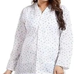 Women's Cotton Printed Summer Coat with 2 Front Side Pockets for Dust Pollution & Sun Protection-image-83