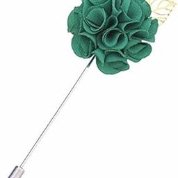 Handmade Rose Metal Leaf Flower Lapel PIN Boutonniere Brooch for Men-image-0