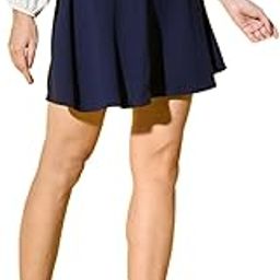 Solid Women and Girls Mini Flared Skater Skirt-image-93