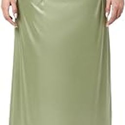 Womens Solid Satin Lycra Stretchable Petticoat-image-1