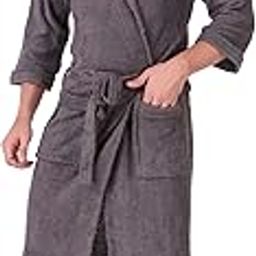 Men's Bath Robe | Full Sleeve Cotton Comfortable and Durable Bathrobe - Suitable for Birthday/Anniversary/Diwali/Couple/wedding Gift | Grey-image-40