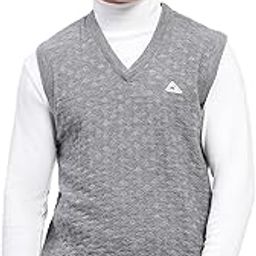 MensSelf Design V Neck Sleeveless Sweater (1243131SL)-image-23