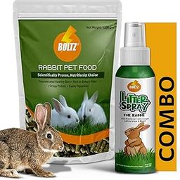 Boltz Premium Combo of Pellet for Rabbit, Small Animal Food & Litter Spray (1200Gm & 200Ml), Perfect Combination of Pet food and Smell Free Envernoment Rabbit Litter Spray(200ml) + Rabbit Food(1200Gm)-image-54