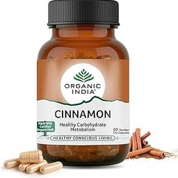 A TATA Product - Organic India Cinnamon - 60 Veg Capsules-image-33