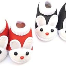 Kids shoes for baby girl and boy stylish red shoes booties 0 to9 months zero size Adorable, Soft and Comfortable Shoes for Newborns Perfect Baby Shower Gift Rabit Style Red Black-image-76
