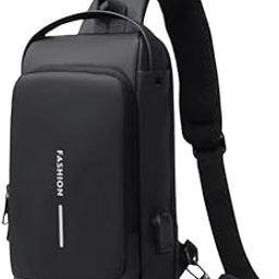 Sling Bag For Men CrossBody Backpack For Men Women, Anti-Theft Chest Bag With USB Charging Port,Messenger Bags, Waterproof Casual Shoulder Bag (MultiColor)-image-41