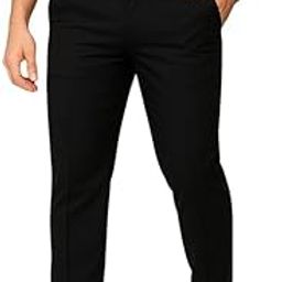 Men's Regular Fit Formal Stretchable Trousers with Expandable Waist | Skin-Friendly Lycra Solid Pant-image-83