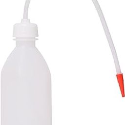 Eisco Polyethylene Wash Bottles, 250 ml, Unbreakable, Flexible Polyethylene Delivery Tube, Pack of 6-32