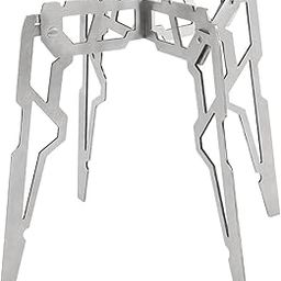 SAZ DEKOR Stainless Steel Campfire Stand Burning Folded for Camping Fishing-image-41