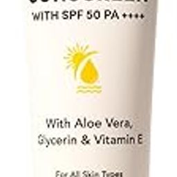 BELLAVITA Water based Hydrating Sunscreen, SPF 50, Lightweight PA+++, All Skin Types, No White Cast, Non - Greasy Finish, UV Protection, Broad Spectrum, For Men & Women, 10ML-35