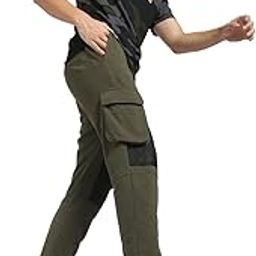 Men's Mid Rise Polyester Blend Regular Fit Trackpants-picture-4