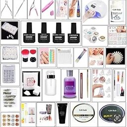 Basic nail art kit combo - nail extension kit- polygel kit-acrylic kit- 35 item nail art product in full kit.-27