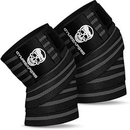 Knee Wraps (Pair) With Strap for Squats, Weightlifting, Powerlifting, Leg Press, and Cross Training - Flexible 72 inch Knee Wraps for Squatting - For Men & Women (Gray)-image-18