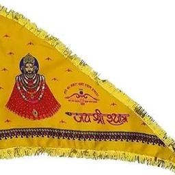 Khatu Shyam Ji Flag Dhwaj Jhanda| Khatoo Shyam ji Nisan Triangle Hand Baba/Khatu Shyam Jhanda Quality For Temple/Home Multipurpose |SHM_KT186-image-49