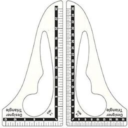 Beadsz Tailoring Rulers Sewing Tool Fashion Designing (2 Designer Triangle Curve)-16