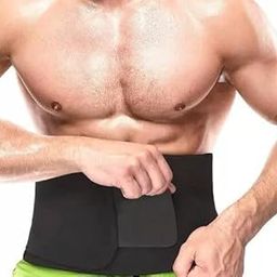 Radhekunj Fitness Waist Trimmer Belt for Men and Women, Slimming Sauna Belt Waist Cincher with Adjustable Velcro Strap, Non-Tearable, Free Size Black-image-120