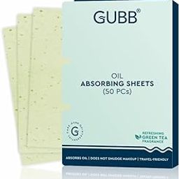 GUBB Blotting Paper For Oily Skin - 50 Oil Absorbing Sheets - Natural | Safe for skin | Doesn’t smudge make up | Suitable for men and Women-54