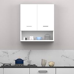 DIVYSA 2 Door Multipurpose Wall Mounted Cabinet with Open Shelf | Storage for Kitchen, Bathroom, Bedroom, Office & Living Room | Assembly-DIY Do-It-Yourself | Color-White | Size-60x30x60-picture-22