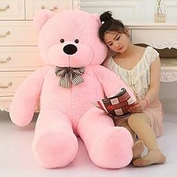 NP Toys Branded Huggable Teddy Bear with Neck Bow (Pink, 60 CM) Click for More Size & Color-picture-10