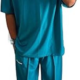 Casual Teal Cotton T-Shirt and Trousers Set, Oversized Fit, Loungewear-image-38