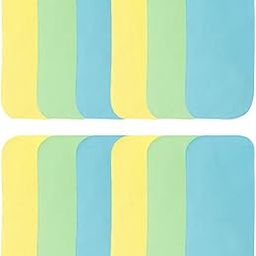 SuperBottoms Reusable Stay-Dry Fleece Nappy Liners for cloth diapers for Babies, (Set of 12)- Pack of 12, Easy clean top sheets for Washable & Reusable cloth diapers, Multicolour-13