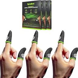 SpinBot Thumb & Finger Sleeve for Mobile Game (6 Pieces), Pubg,Cod,Freefire -with Metal Carry Box-Pack of 3 Pair- Black-picture-18
