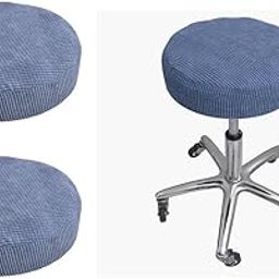STYLEHEAVEN 2pc Bar Stool Covers Round Chair Seat Cushion Protector Dark Blue 40x40x10cm|Home & Garden|Furniture|Benches & Stools-image-44