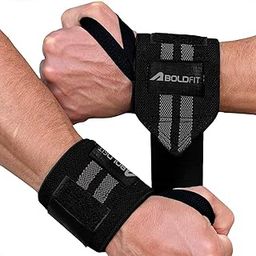 Boldfit Wrist Supporter for Gym Wrist Band for Men Gym & Women with Thumb Loop Straps Accessories for Men Hand Grip & Support Straps for Weightlifting Polyester - Grey-image-74