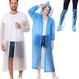 4 Pack coat for Women Waterproof, Poncho coat for Women, Lightweight Waterproof Coat for Outdoor Hiking and Urban Commuting, Portable Travel Raincoat-image-88