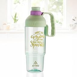 ATTRO My Cup Tumbler Plastic Water Bottle with Handle, BPA-Free, Leak-Proof, Ideal for School, Gym, Office, Travel & Daily Use – Green- 1000ml-image-64