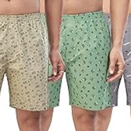 Mens Pure Cotton Printed Regular Boxer Shorts (Pack of 3)-image-79