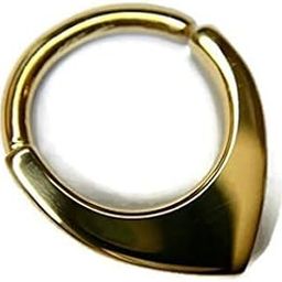 Gold Plated Mini Shield Septum Ring Small Blade Septum Hoop Geometric Fin Body Jewelry 3mm Shield Yellow Gold Dipped-image-63