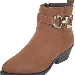 mochi Women Casual Faux Leather Zipper Boots-picture-22
