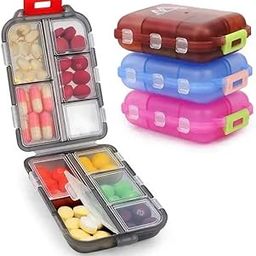 VIVITO Double Layer Pill Organizer Box with 10 Compartments & Moisture-Proof Seal | Compact Travel Medicine Case for Tablets, Vitamins & Capsules | BPA-Free, Leak-Proof Storage | Portable Pill Holder for Home, Office & Outdoor Use (Multicolor, 1 Piece)-image-36