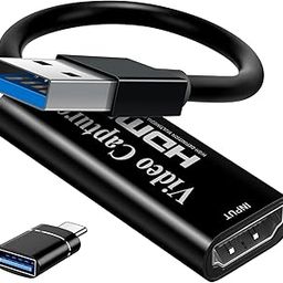 RuhZa 4K HDMI to USB Video Capture Card, HDMI Video Capture Card, Full HD 1080P Capture Card, for Video Editing/Games/Streaming/Online Teaching(Black)-11