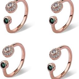 Treditional Wear Round Diamond shape 925 Sterling Silver Pack Of 4 Toe Rings For Girls & Women-image-69