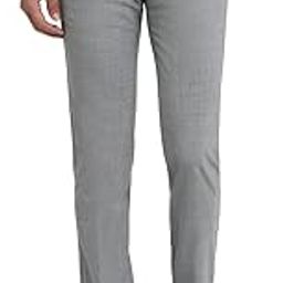 Men Slim Fit Solid Pattern Polyester Wool Elastan Blend Flat Front Formal Trouser-image-77