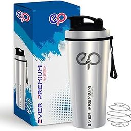 Ever Premium Gym Protein Shaker Bottle|Stainless Steel Non Insulated Shaker Bottle for Women and Men|Leakproof Measurments Mark Sipper Bottle for Pre – Post Workout|Use as Steel Water Bottle|750ml-picture-29