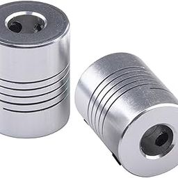Invento 2pcs 5 x 5mm Aluminium Flexible Coupling for Nema 17 Z Axis 3D Printer CNC DIY-image-89