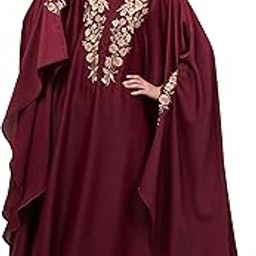 Neck and Sleeve Embroidered Irani Kaftan-image-60