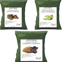 ASGTRADE Amla, Reetha, Shikakai Powder Combo powder Pack for Hair Care or home made Herbal shampoo for hair growth and strength (Pack of 3)-image-58